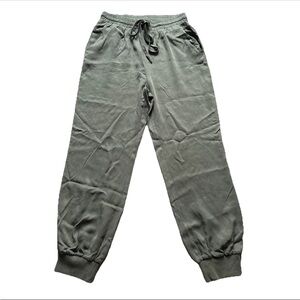 Blue Rain x Francesca’s green jogger pants